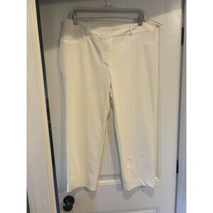 Boston Proper Cream Cropped Dress Pants- Size Large